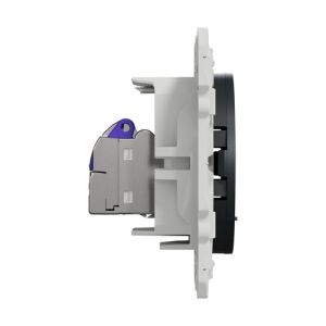 prise RJ45 Cat 6A Schneider Odace coloris anthracite - vue de côté
