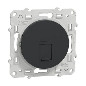 prise RJ45 Cat 6A Schneider Odace coloris anthracite