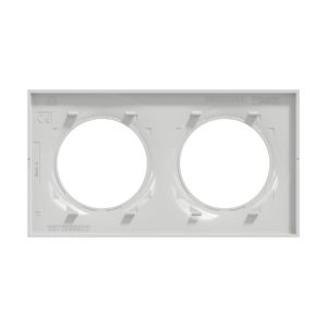 Plaque de finition 2 postes Schneider Odace Styl coloris gris pierre - vue de dos