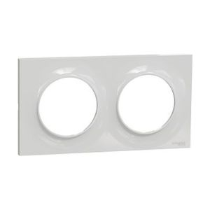 Plaque de finition 2 postes Schneider Odace Styl coloris gris pierre