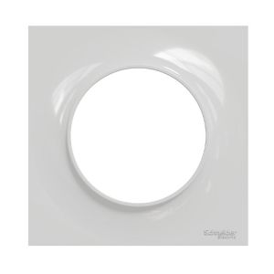Plaque de finition 1 poste Schneider Odace Styl coloris gris pierre - vue de face