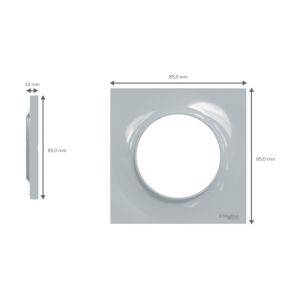 Dimensions de la plaque de finition 1 poste Schneider Odace Styl coloris sable