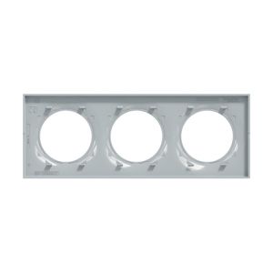 Plaque de finition 3 postes schneider odace styl coloris sable - vue de dos
