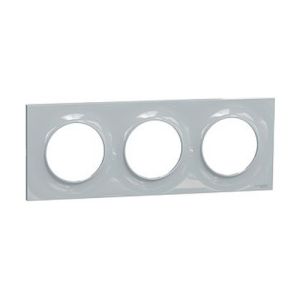 Plaque de finition 3 postes schneider odace styl coloris sable