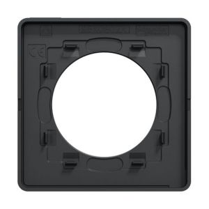 plaque 1 poste Schneider Odace Touch finition ardoise avec liseré anthracite - vue de dos