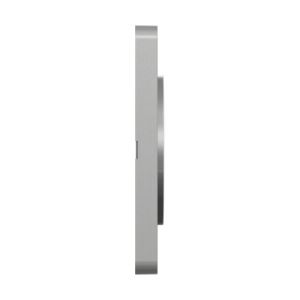plaque 1 poste Schneider Odace Touch finition Kvadrat noir avec liseré aluminium - vue de côté
