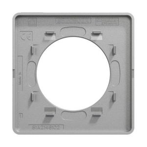 plaque 1 poste Schneider Odace Touch finition Kvadrat noir avec liseré aluminium - vue de dos