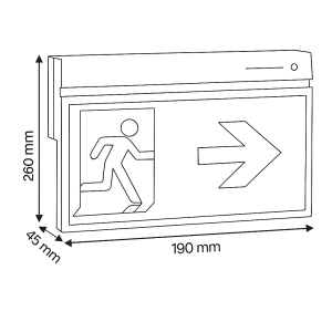 Dimensions du bloc d'évacuation Schneider Exiway Smartexit