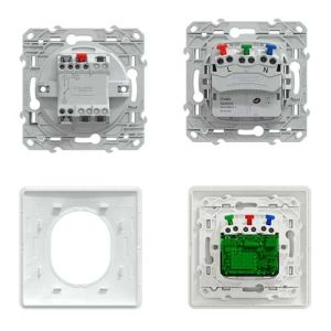 ProBox 40 plaques simples + 30 prises + 10 VV + 1 prise affleurante avec USB C blanc SCHNEIDER Ovalis