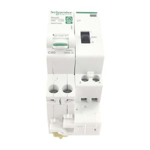 SCHNEIDER Resi9 XE Contacteur Jour / Nuit combiné 20A 2F/NO auto monophasé - vue de dessous