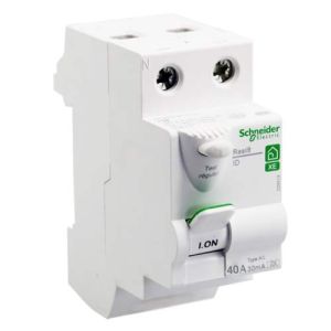 vue dessus SCHNEIDER Resi9 XE Interrupteur différentiel 40A - 30mA type AC 230V - R9ERC240
