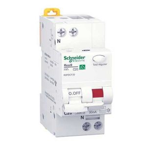 SCHNEIDER Resi9 Disjoncteur différentiel 20A 30mA type C FSI 2 modules 230V - R9PDCF20