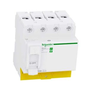 SCHNEIDER Resi9 XP Interrupteur différentiel tétrapolaire 63A 30mA type AC 4 modules 400V