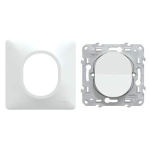 Ovalis Bouton poussoir SCHNEIDER  complet blanc - S320206-F