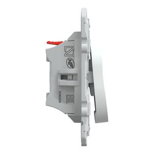 Bouton poussoir blanc SCHNEIDER Ovalis - S320206