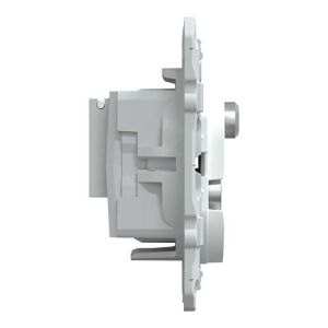 Prise TV / FM / SAT SCHNEIDER Ovalis blanc - vue de côté