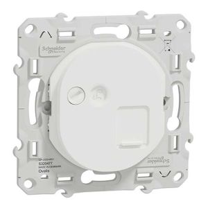 Prise RJ45 catégorie 6a STP blanc SCHNEIDER Ovalis