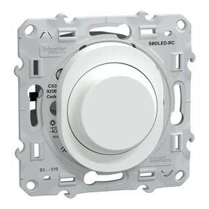 Interrupteur variateur rotatif SCHNEIDER Ovalis blanc