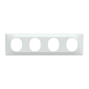 SCHNEIDER Ovalis Plaque quadruple horizontale blanc - S320708