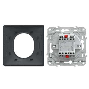 SCHNEIDER Ovalis Interrupteur double va et vient complet anthracite