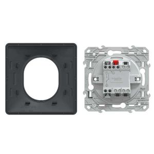 Interrupteur va et vient lumineux complet anthracite SCHNEIDER Ovalis 