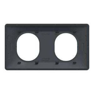 Plaque double SCHNEIDER Ovalis anthracite - Vue arrière