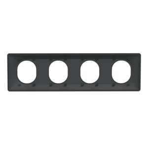 Plaque anthracite Ovalis 4 postes