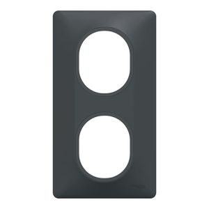 Plaque double verticale SCHNEIDER Ovalis