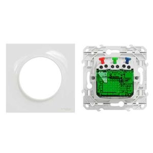 Prise de courant 2P+T + USB Type-C affleurante complète blanc SCHNEIDER Odace 