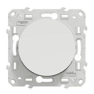 Permutateur blanc 10A Schneider Odace - vue de face
