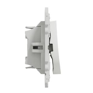 Permutateur blanc 10A Schneider Odace - vue de côté