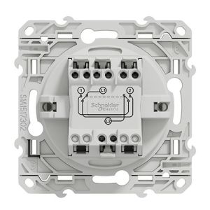 Permutateur blanc 10A Schneider Odace - vue de dos