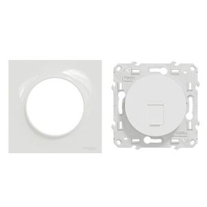 SCHNEIDER Odace Prise RJ45 grade 1 catégorie 6 blanc complète blanc