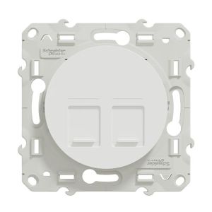 SCHNEIDER Odace Mécanisme double prise RJ45 Grade 3 Cat. 6 - S520486