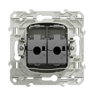double prise RJ45 cat.6 Schneider Odace - vue de dos