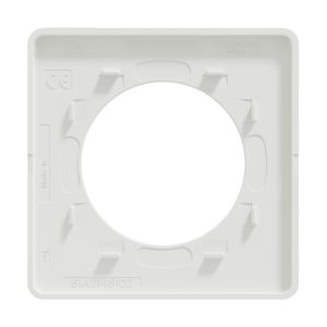 plaque 1 poste schneider odace touch aluminium brossé et liseré blanc - vue de dos
