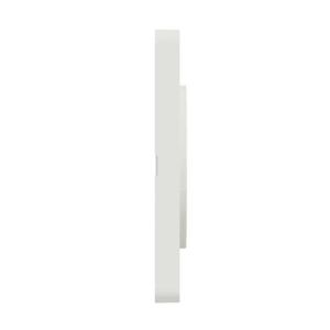 Plaque simple SCHNEIDER Odace Touch finition Kvadrat craie avec liseré blanc - vue de côté