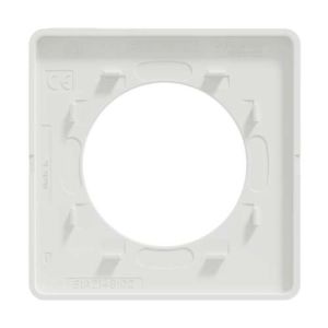 Plaque simple SCHNEIDER Odace Touch finition Kvadrat craie avec liseré blanc - vue de dos