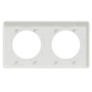 plaque double blanche Schneider Odace Touch - vue de dos