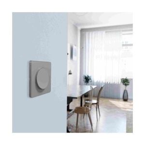 plaque 1 poste aluminium Schneider Odace Touch - photo ambiance intérieur