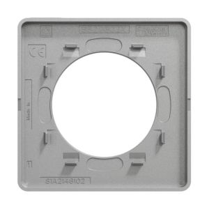 plaque 1 poste Schneider Odace Touch finition Kvadrat gris perle avec liseré aluminium - vue de dos