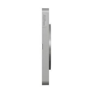 Plaque double SCHNEIDER Odace Touch ardoise avec liseré aluminium - vue de côté