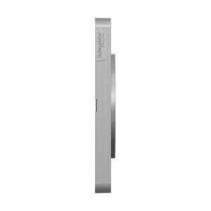 plaque 3 postes Schneider Odace Touch horizontaux ou verticaux entraxe 71mm aluminium - vue de côté