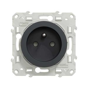 SCHNEIDER Odace Prise de courant 2P+T anthracite - S540059