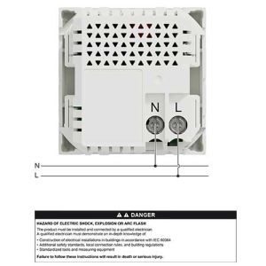 Prise chargeur double USB TYPE A+C anthracite SCHNEIDER Odace - zoom sur l'arrière du produit