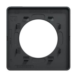 plaque 1 poste Schneider Odace Touch coloris anthracite - vue de dos