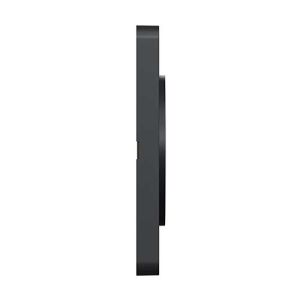 Plaque simple SCHNEIDER Odace Touch en tissu Kvadrat noir et liseré anthracite - vue de côté