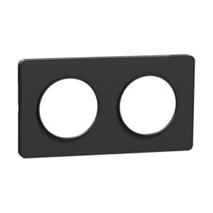 plaque 2 postes horizontaux ou verticaux Schneider Odace Touch couleur anthracite