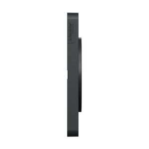 Plaque triple SCHNEIDER Odace Touch aluminium brossé avec liseré anthracite - vue de côté