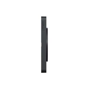 plaque 3 postes Schneider Odace Touch finition Kvadrat noir avec liseré anthracite - vue de côté